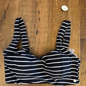 CALIA Women’s Power Sculpt Bikini Top – Stripe Black – Size Small NWT